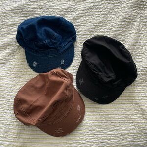 3 Vintage Washed Cadet Sports Caps
